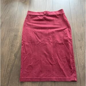 Forever 21 Wine/Red Midi Skirt Size small